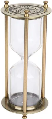 Produktbild von Sanduhr, Retro-Sanduhr mit Metallstruktur, Sanduhr, Timer, Sanduhrrahmen aus Legierung (2#)