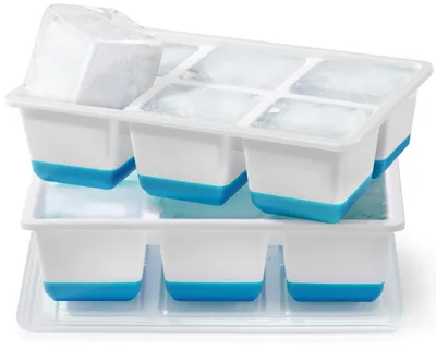 Productafbeelding van Eisblokvorm met deksel - 6 cm grote ijsklontjes, 2 stuks