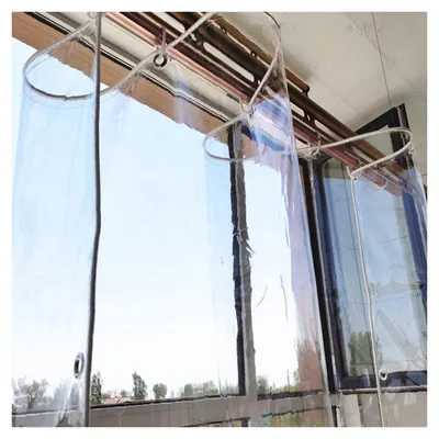 Imagen del producto de Lona de PVC transparente para jardín y terraza, de 0.8 x 1.5 metros