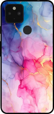Immagine prodotto di Custodia per Google Pixel 5 con stampa in marmo - TPU Backcover Case Marble Design - Arcobaleno