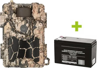 Produktbild von Outdoor Wildlife Hunting Trail und Wildkamera OXE Spider 4G, GSM-Modul, 24MP, Full HD, IP66 wasserdichte, Jagdkamera 0,5s Auslösezeit, Android/iOS APP, 12V/7Ah externer Akku und Netzkabel + 32 GB SD-Karte, 8 Batterien und ein Stativ