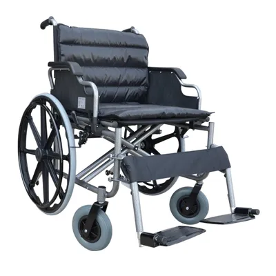 Immagine prodotto di THIRA Sedia a rotelle bariatrica ad autospinta carrozzina per persone obese NERO