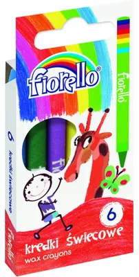 Produktbild von Fiorello Wachsmalstifte für Kinder, Set 6 Farben