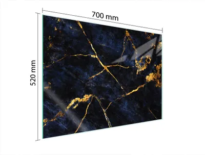 Produktbild von Glasschutzplatte Für Herd 70X52 Marmor