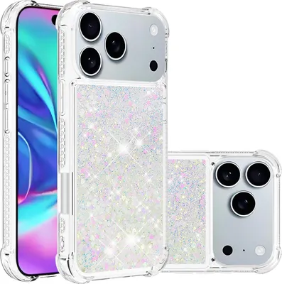 Produktbild von iPhone 17 Pro Max Hülle - Coverup Liquid Glitzer Back Cover - Weiß