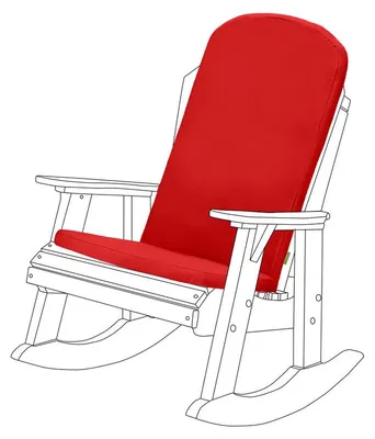 Produktbild von Gartenstuhlauflage für Adirondack-Stuhl – Wasserabweisendes Hochlehnerkissen mit Komfortfüllung – Bequemes Sitzkissen für Garten, Terrasse und Balkon