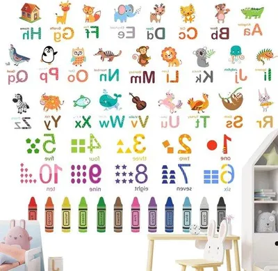 Produktbild von Bunte Wandtattoos für Kinderzimmer und Unterricht