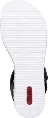 Produktbild von Rieker Damen Sandale Keilsandalette Klettverschluss V3660, Größe:41 EU, Farbe:Schwarz
