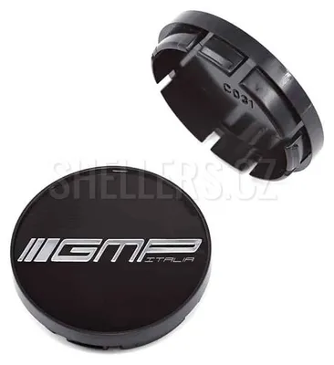 Obrázek produktu pro Středová krytka alu kola Ø 52/56 mm, GMP C031, VW, Škoda, Seat, černá, černý okraj