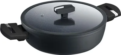 Obrázok produktu pre Servírovacia panvica so skleneným vekom 28 cm, hliníková, čierna - Balance® Induction Enduro