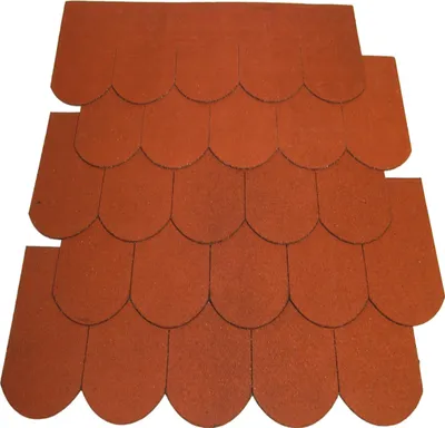 Produktbild von 1 Set Dachschindeln Biberschwanz (100 mm) rot 0,30 m² Vogelhaus Nistkasten