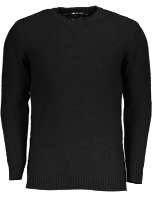 Produktbild von Eleganter schwarzer Herrenpullover mit Rombenmuster & Rundhals