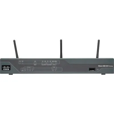 Produktbild von Cisco 881, Wi-Fi 4 (802.11n), Ethernet/LAN, Schwarz