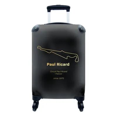 Produktbild von MuchoWow® Koffer Handgepäck Trolley Rollkoffer Kleine Reisekoffer mit 4 Rollen - Frankreich - Formel 1 - Rennstrecke - Cabin Size < 55x40x23 cm & 55x40x20 cm - Fotokoffer - Kabinenkoffer - Boardgepäck - Reise-Box - Reisekoffer - Reisegepäck - Koffer mit Bild - Trolley für Kinder