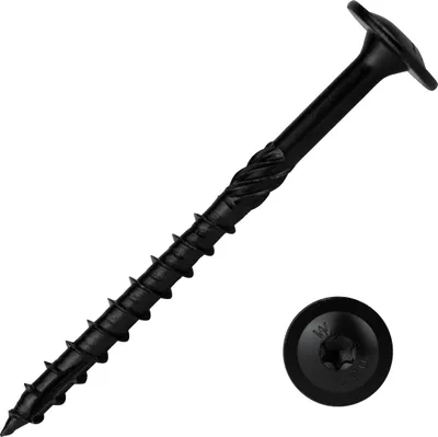 Produktbild von Tellerkopfschrauben Schwarz 8.0 x 100 mm Torx - Schachtel 50 Stück
