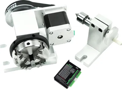 Obrázok produktu pre CNC rotačná os 4 osi, redukčný pomer 4:1, krokový motor Nema17, pridať DM556S-a