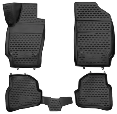 Produktbild von WALSER XTR Gummi Fussmatten Auto für VW Polo 5 (Polo V) 2009-Heute, 100% passgenaue Auto Fußmatten, robuste Universal Fußmatte Auto, Gummimatten Auto, Auto Fussmatten Gummi