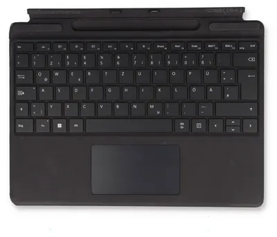 Zdjęcie produktu dla Microsoft Surface Pro Keyboard with pen storage for Business, QWERTZ, Niemiecki, Panel dotykowy, Microsoft, Surface Pro 10 for Business; Surface Pro 9 for Business; Surface Pro 8 for Business; Surface Pro X..., Czarny