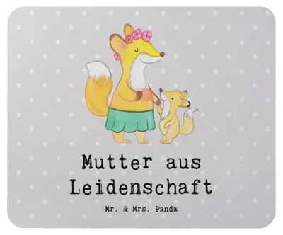 Produktbild von Mr. & Mrs. Panda Mauspad Mutter Leidenschaft - Grau Pastell - Geschenk, Mousepad, pc, mousematte, Mouse Pad, mausteppich