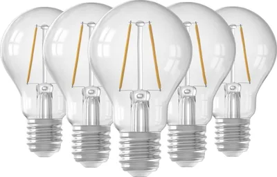 Produktbild von LED Lampe E27, A60, Filament Klar, 2700K Warmweiß Licht, nicht dimmbar, 5er Pack