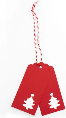 Produktbild von Oblique Unique 20 Geschenkanhänger Weihnachtsbaum Deko Anhänger - rot Weihnachtsbaum
