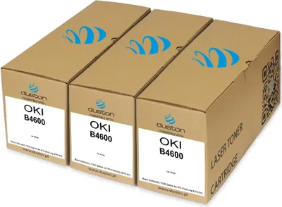 Produktbild von 3x B4600, 43502002 Toner Druckertoner Patrone Schwarz kompatibel mit Oki B4600