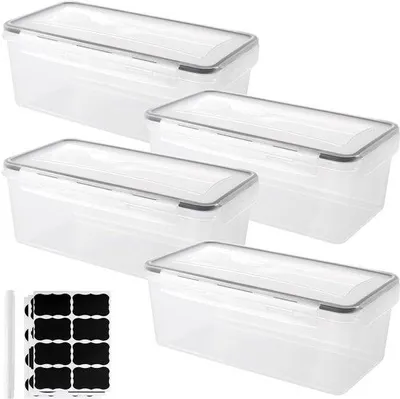 Produktbild von Luftdichte Kunststoffbehälter - Set von 4 - transparent - 3,2 Liter