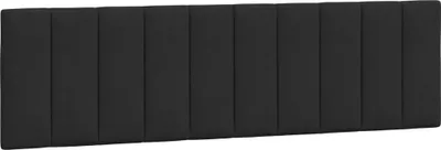 Image de vidaXL Coussin de tête de lit "Hanko" noir 180 cm velours
