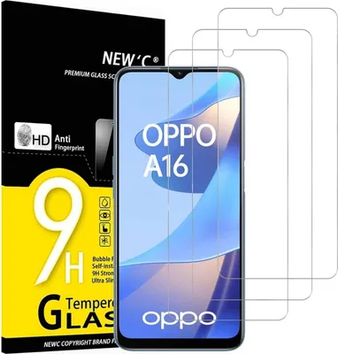 Produktbild von Panzer Schutz Glas Oppo A16 A16s 2er Pack 9H Härte 0.33mm Ultra-klar
