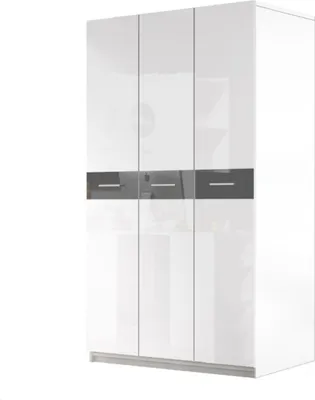 Produktbild von Schrank Schränke Kleiderschrank Hochglanz Kleiderschränke Kinderzimmer Grau Neu