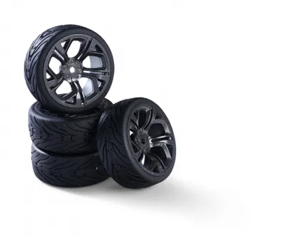 Image de Carson Pneus avec jantes 1:10 Jeu de roues Y-Design5 (4) gris/noir