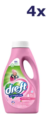 Produktbild von 4x Dreft Liquid – 21 x 945 ml Fein- und Wollwaschmittel