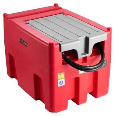 Produktbild von VEVOR Tragbarer Diesel- und Benzintank, 440L, 10 GPM Durchflussrate, Dieseltank mit 12V elektrischer Transferpumpe, 4m Schlauch, automatischer Betankungsdüse, Transferbehälter für einfachen Kraftstofftransport, Rot, 116 Gallonen