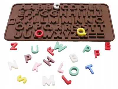 Obrázok produktu pre Silikónová forma ALPHABETBUCHSTABEN na čokoládu, pralinky, zmrzlinu, cukrovú pastu