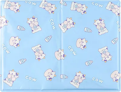 Image de Tapis de refroidissement pour chiens, tapis de refroidissement résistant pour animaux domestiques, gel non toxique, coussin auto-refroidissant, idéal pour les chiens et les chats en été chaud (40x50cm,vache)