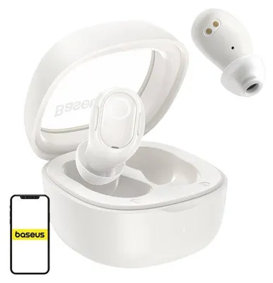 Produktbild von Baseus kabellose mini Kopfhörer - Weiß