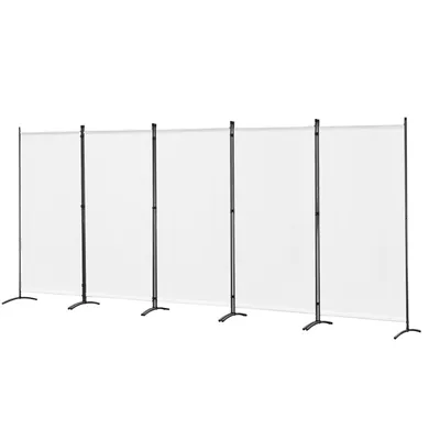 Produktbild von Angel Living 5 Teilig Paravent Innen Raumteiler Trennwand Faltbarer Raumteiler Sichtschutzwand Innen für Terrasse Balkon 405x169cm Weiß