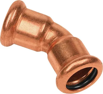 Produktbild von Pressbogen 45° aus Kupfer, 23x22 mm, für Leitungsanschlüsse