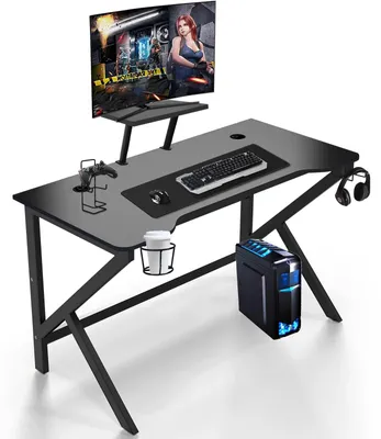 Produktbild von Gamingtisch mit Verstellbaren Beinen und Telefonhalter