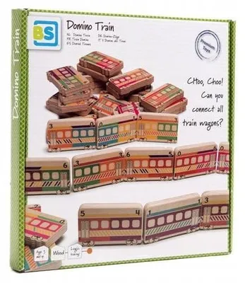 Produktbild von BS Toys, Domino-Eisenbahnen aus Holz (5 Verbindungsmöglichkeiten)