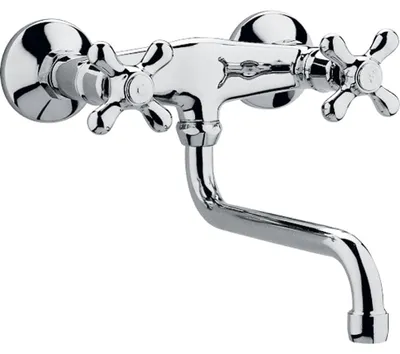 Produktbild von Wandmontierter Waschtisch der Serie Iris, Chrom