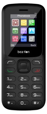 Produktbild von Beafon C90 LTE, Balken, Dual-SIM, 4,5 cm (1.77"), Bluetooth, 1000 mAh, Schwarz