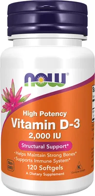 Immagine prodotto di Vitamina D3 2000 UI (50mcg) 120 softgel Now Foods