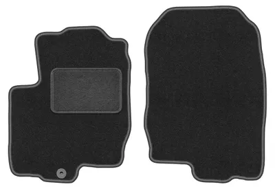 Obrázok produktu pre Predné velúrové koberce pre: Mitsubishi Colt VI Z30 2004-2008 (hatchback) – 2 ks, grafitové, na mieru – Wielganizator LUX