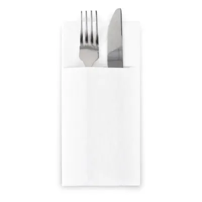 Produktbild von 50x Servietten Bestecktaschen 39 x 40 cm 1/8 -Falz AIRLAID Stoffähnlich