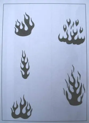 Schablone, Flammen I  262 517
