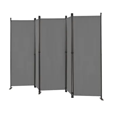 Image de Angel Living 5 pièces Paravent Séparateur d'intérieur Cloison pliante Séparateur d'espace pare-vue intérieur pour terrasse balcon 280x165cm Gris