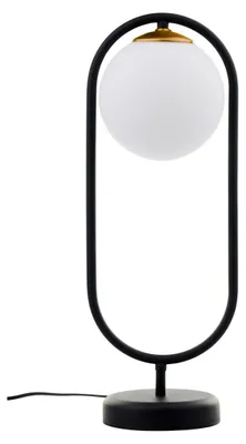 Obrázok produktu pre Stolná lampa IGON čierno-bielo-zlatá 1xE14x15W kov rozmery: 49x18x15 cm IP20 Jupiter