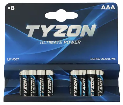 Zdjęcie produktu dla TYZON 54756.00, Jednorazowa bateria, AAA, Alkaliczny, 1,5 V, 8 szt.