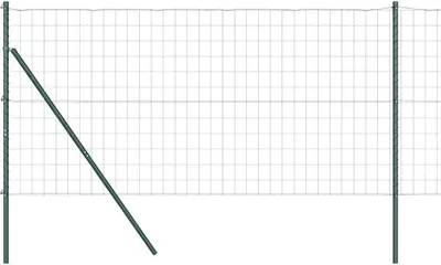 Obrázok produktu pre vidaXL Plot so stĺpikmi zelený 1,2 x 25 m oceľ a PVC